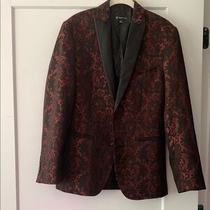 Men's Red and Black Blazer